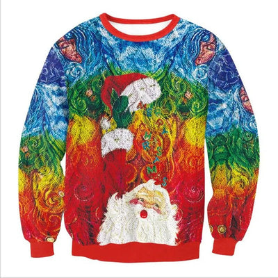 Joris - Warmer Strickpullover mit lustigem 3D-Weihnachtsmotiv für Männer und Frauen