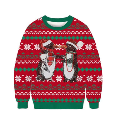 Bernhard - Warmer Pullover mit Rundhalsausschnitt und Weihnachtsmotiv für Kinder