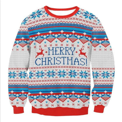 Joris - Warmer Strickpullover mit lustigem 3D-Weihnachtsmotiv für Männer und Frauen