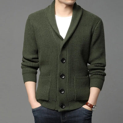Colin - Herren Strick-Cardigan mit Schalkragen