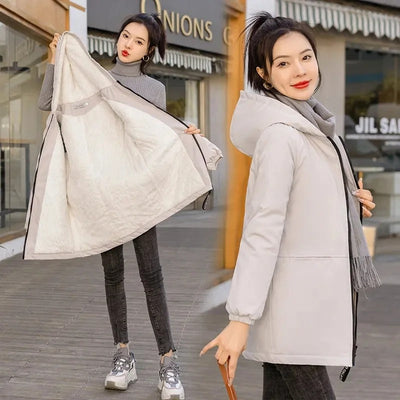 Nora - Damen Parka mit Fleecefutter und Kapuze