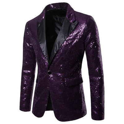 Fabian - Elegante Anzugjacke mit Schmaler Passform und Pailletten für Männer