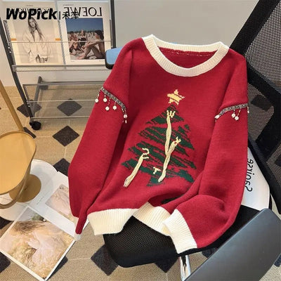 Viviana - Damen Weihnachtspullover mit Stilvollem Tannenbaum-Design