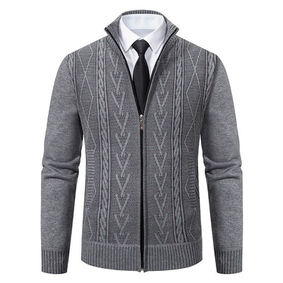 Karl - Herren Strickjacke mit Zopfmuster