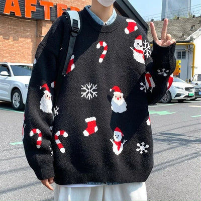 Lennart - Herren Weihnachtspullover mit Santa-Motiven