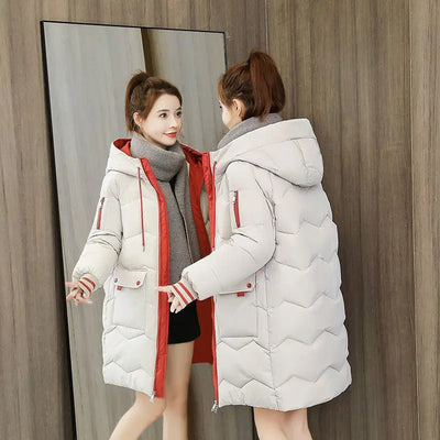 Tessa - Damen Winterparka mit Kontrastfutter