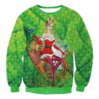 Joris - Warmer Strickpullover mit lustigem 3D-Weihnachtsmotiv für Männer und Frauen
