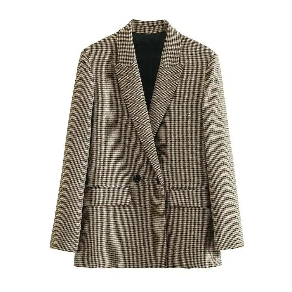 Evelyn - Damen Karierter Blazer