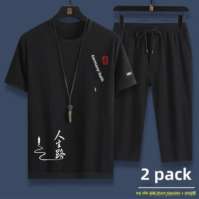 Kaito - Herren Sommer-Set mit asiatischem Schriftzug