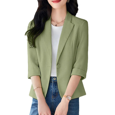 Sarah - Eleganter Blazer mit Schmaler Passform und goldenem Knopf für Frauen