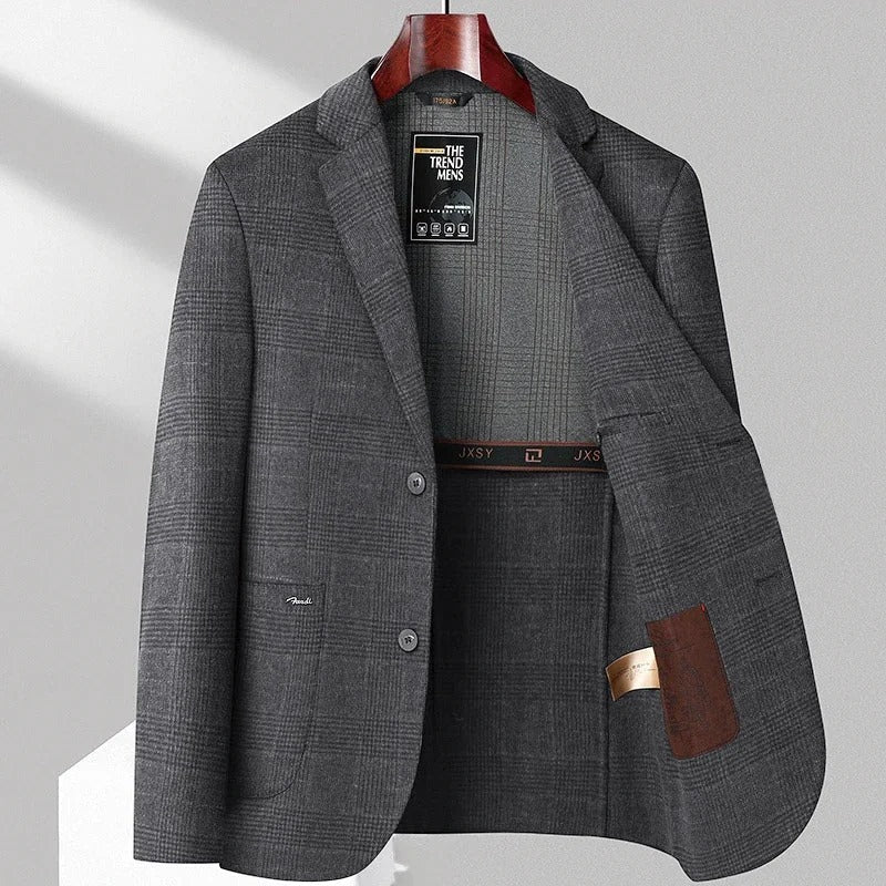 Henrik - Herren Karierter Blazer mit Innenfutter