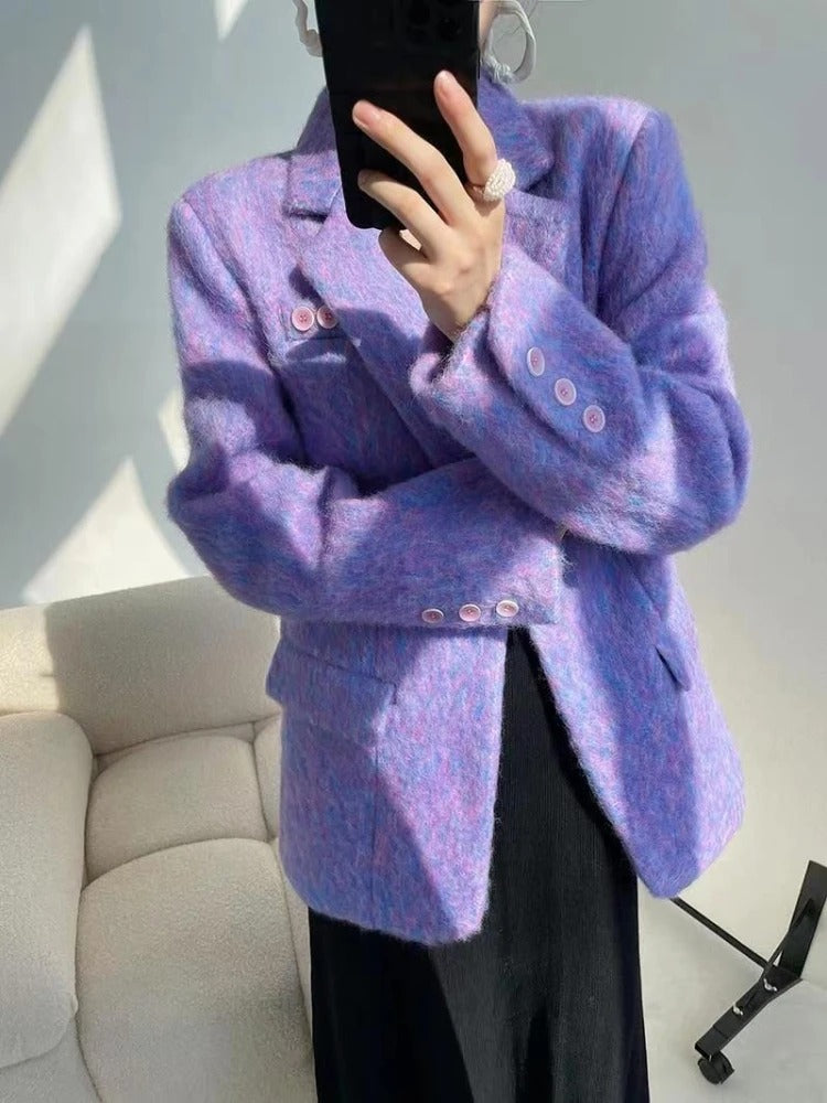 Livia - Damen Flauschiger Blazer