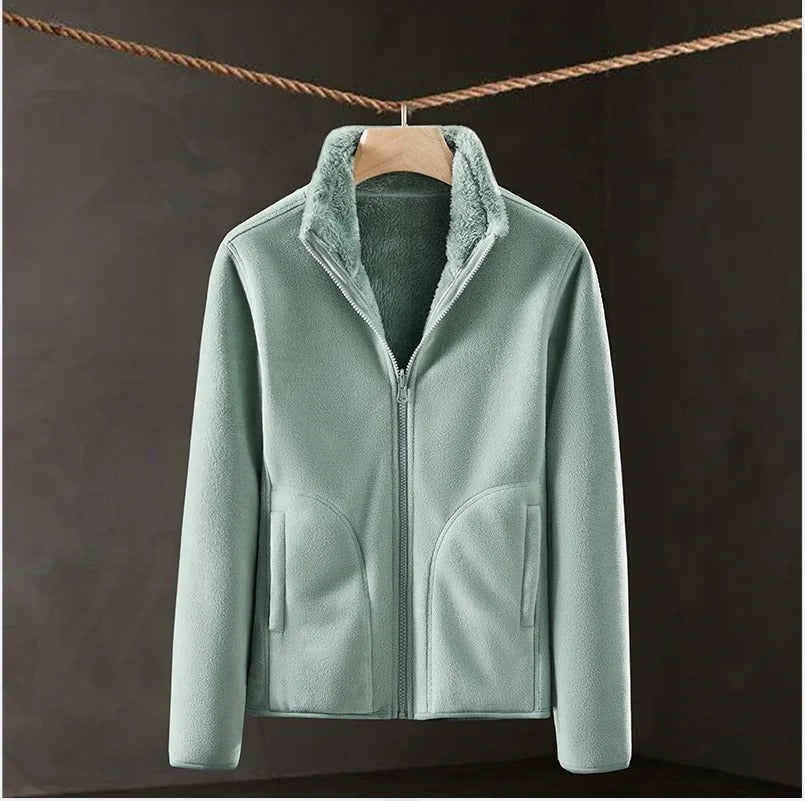 Lina - Damen Fleecejacke mit Stehkragen