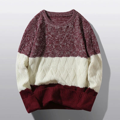 Nicolas - Gemusterter Grobstrickpullover für Herren