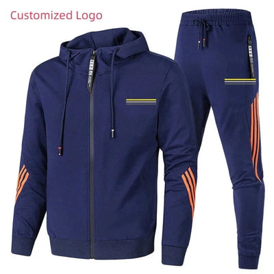 Erik - Trainingsanzug Set mit Reißverschluss-Pullover mit Kapuze und Jogginghose für Männer