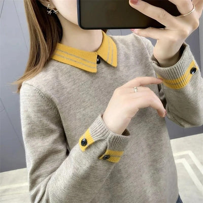 Isabelle - Eleganter Pullover mit Kragen für Damen