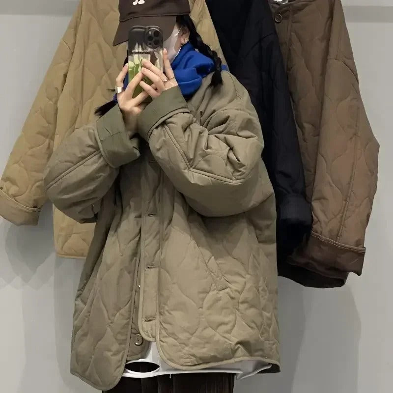 Mila - Damen Übergroße Steppjacke