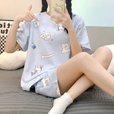 Tilda - Damen Nachtshirt mit Cartoon-Print