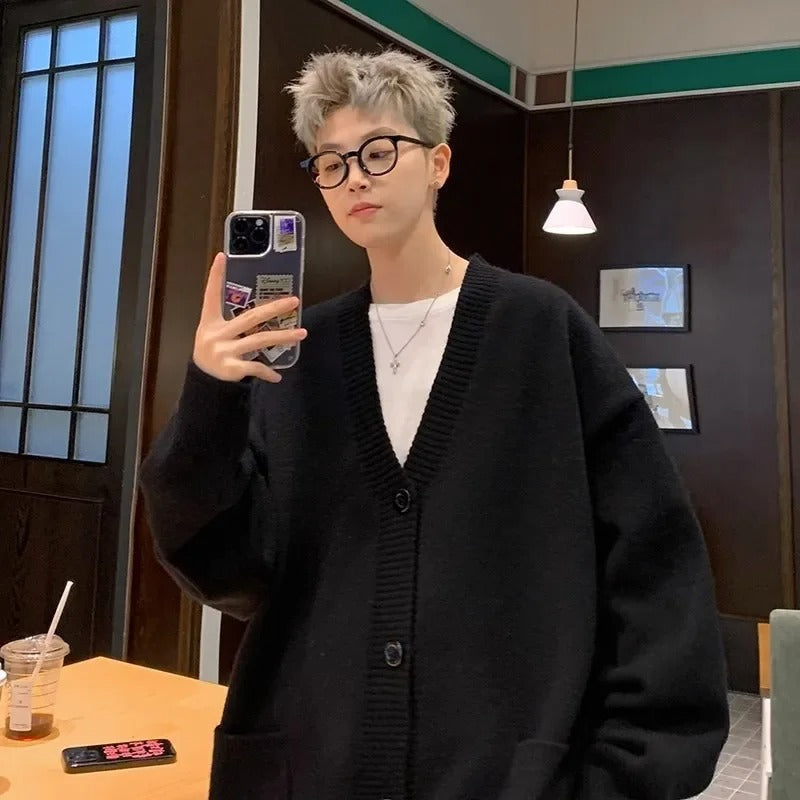 Theo - Herren Oversize Strick-Cardigan