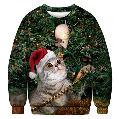Boris - Warmer Pullover mit 3D-Weihnachtsmotiv für Männer und Frauen