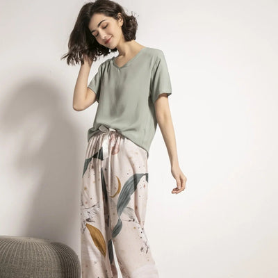 Alina - Damen Pyjama-Set mit Blumendruck