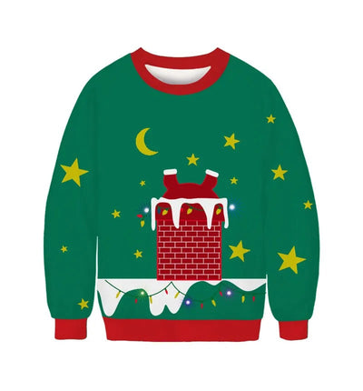 Bernhard - Warmer Pullover mit Rundhalsausschnitt und Weihnachtsmotiv für Kinder