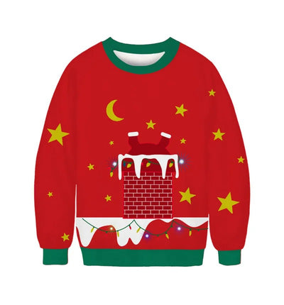 Bernhard - Warmer Pullover mit Rundhalsausschnitt und Weihnachtsmotiv für Kinder
