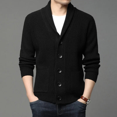Colin - Herren Strick-Cardigan mit Schalkragen