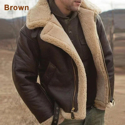 Jake - Herren Fliegerjacke mit Fellfutter