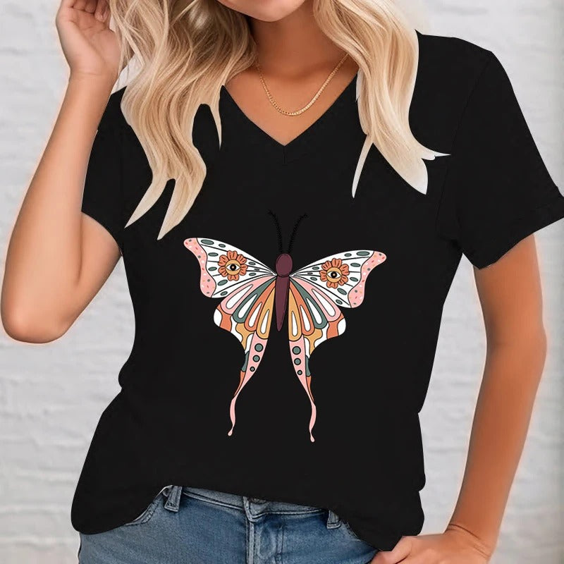 Brumwell® | Bedruckte Bluse mit V-Ausschnitt