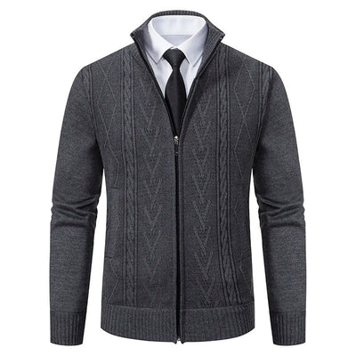 Karl - Herren Strickjacke mit Zopfmuster