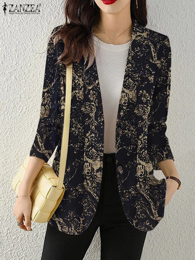 Lena - Damenblazer - Verspieltes Blumenmuster für fröhliche Looks