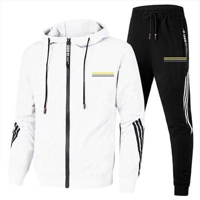 Erik - Trainingsanzug Set mit Reißverschluss-Pullover mit Kapuze und Jogginghose für Männer