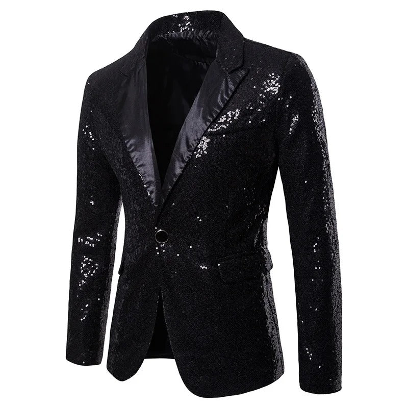 Fabian - Elegante Anzugjacke mit Schmaler Passform und Pailletten für Männer