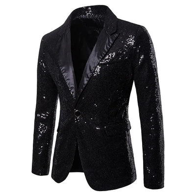 Fabian - Elegante Anzugjacke mit Schmaler Passform und Pailletten für Männer