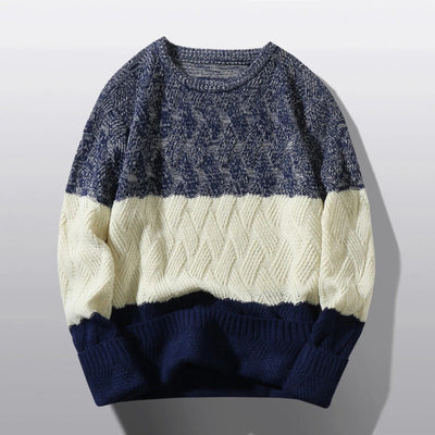 Nicolas - Gemusterter Grobstrickpullover für Herren