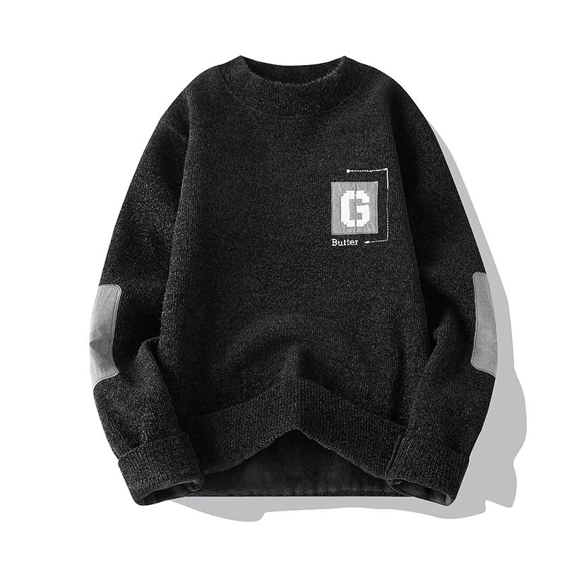 Henrik - Herren Pullover mit Patch-Details