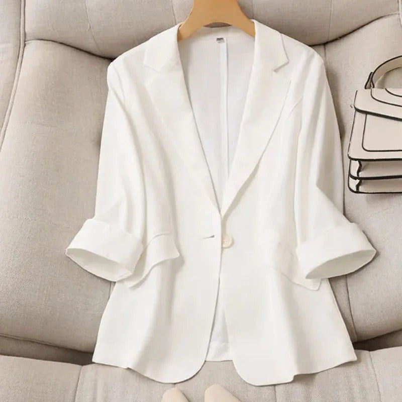 Kate - Elegante Blazerjacke mit Schmaler Passform und Einem Knopf für Frauen