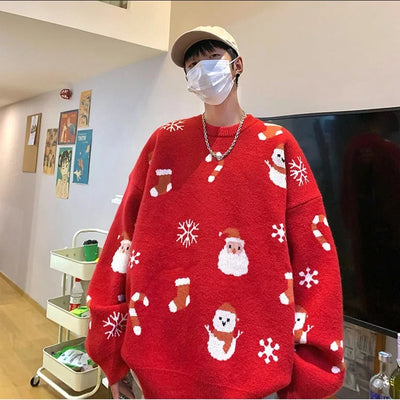 Lennart - Herren Weihnachtspullover mit Santa-Motiven