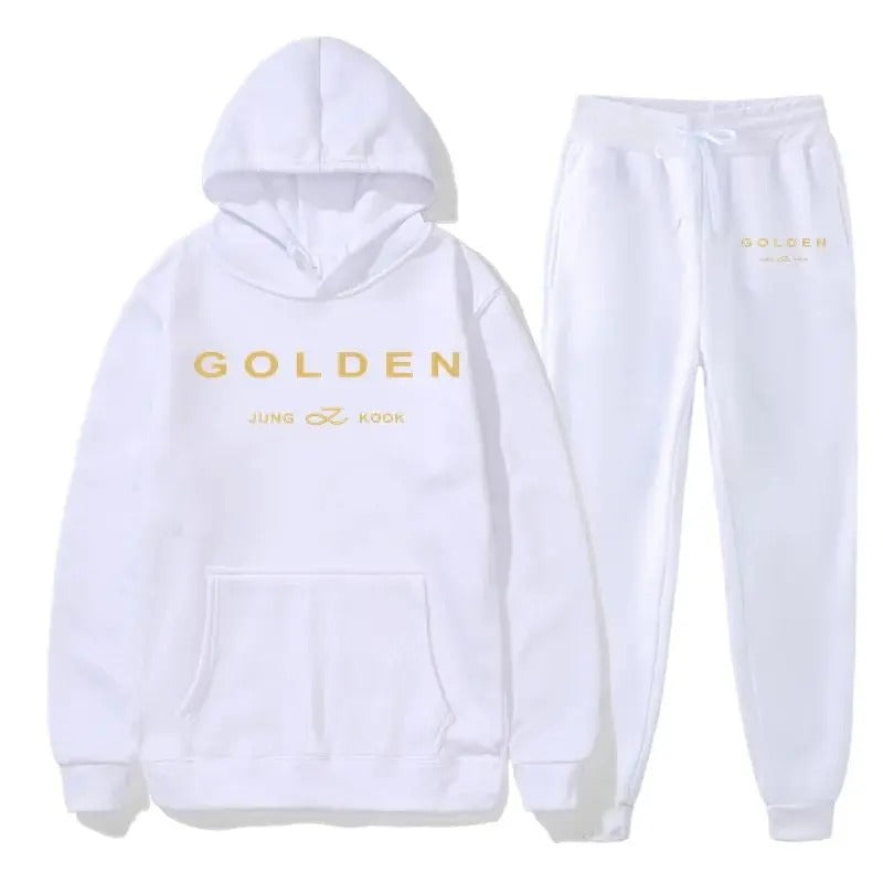 Jaden - Herren Hoodie-Set mit "Golden"-Schriftzug