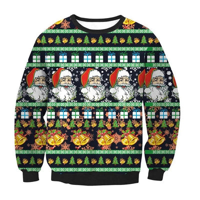 Joris - Warmer Strickpullover mit lustigem 3D-Weihnachtsmotiv für Männer und Frauen