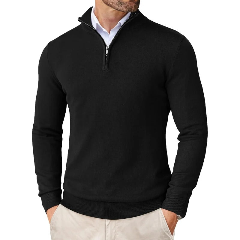Matteo - Herren Pullover mit Halbreißverschluss