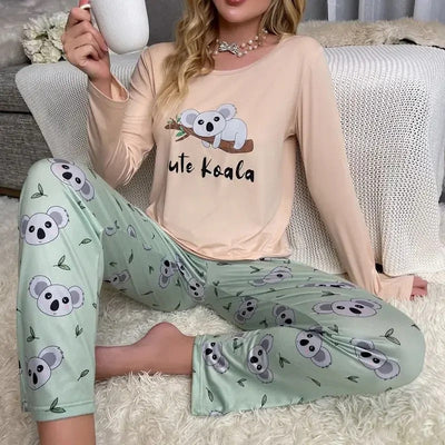 Mirko - Bequemes Pyjama-Set mit langärmeligem Pullover und passender Pyjama-Hose für Frauen