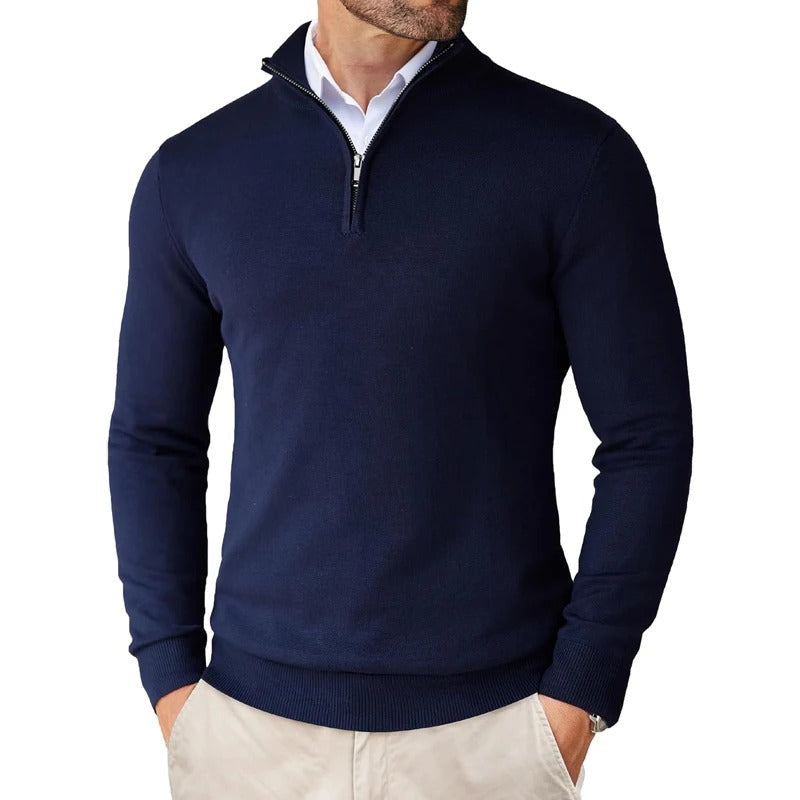 Matteo - Herren Pullover mit Halbreißverschluss