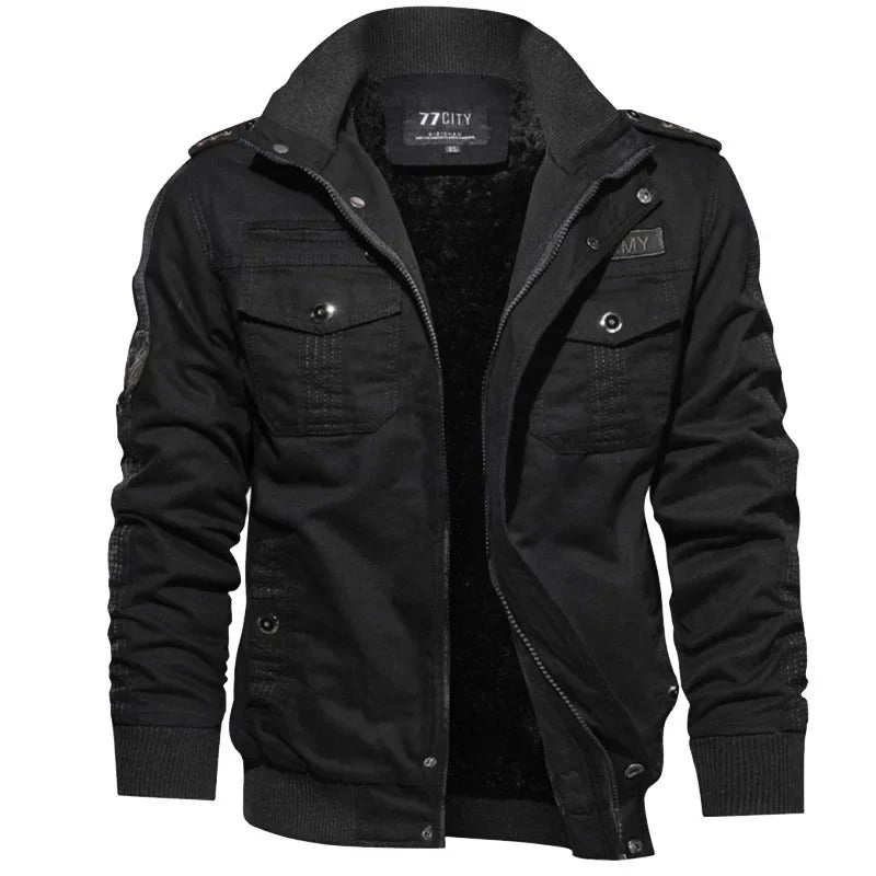 Max - Herren Military-Style Jacke mit taktischem Design