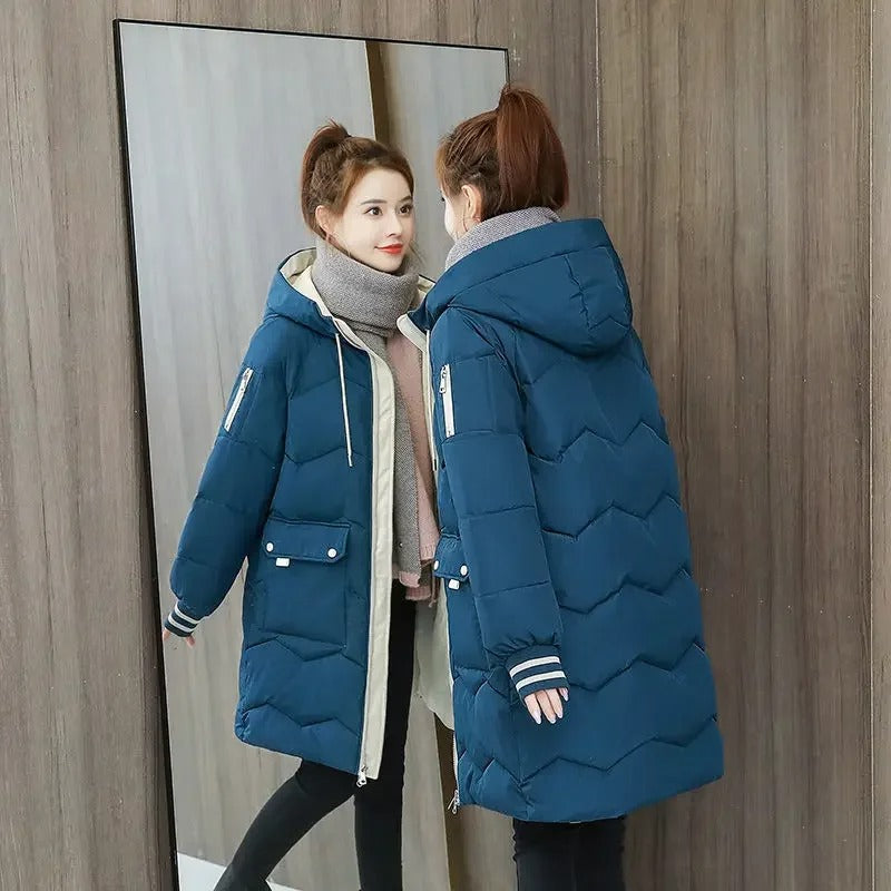 Tessa - Damen Winterparka mit Kontrastfutter