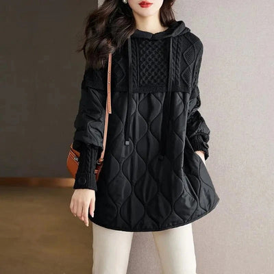 Lana - Damen Gefütterter Hoodie mit Steppdesign