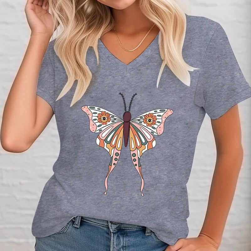 Brumwell® | Bedruckte Bluse mit V-Ausschnitt