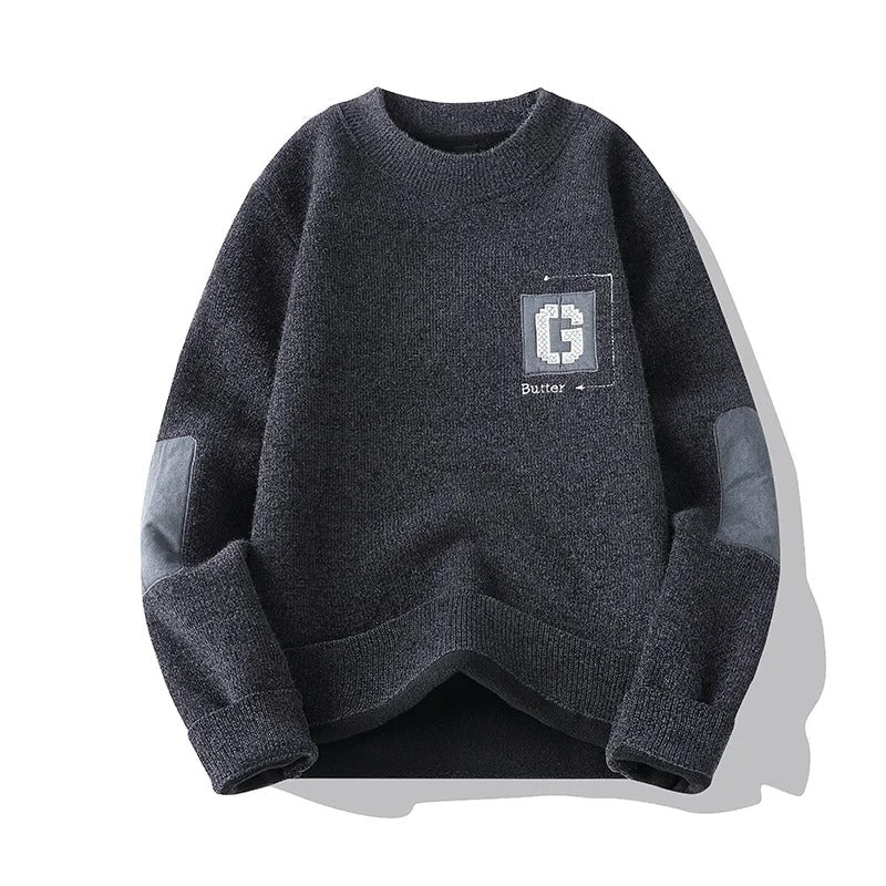 Henrik - Herren Pullover mit Patch-Details