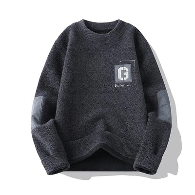 Henrik - Herren Pullover mit Patch-Details